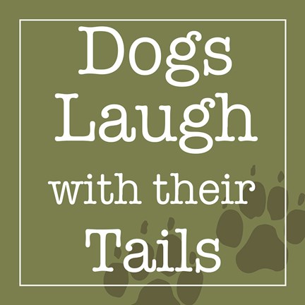 Framed Dogs Laugh with their Tails Print