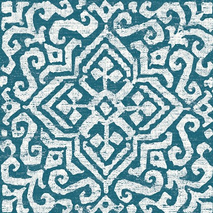 Framed Amadora Blue - Tile III Print