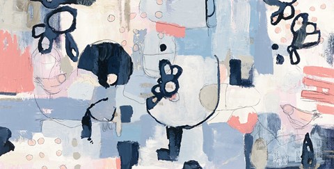 Framed Take Flight Coral and Gray Print