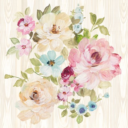 Framed Driftwood Garden II on Wood Print