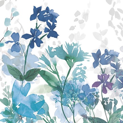 Framed Colors of the Garden II Cool Shadows Print