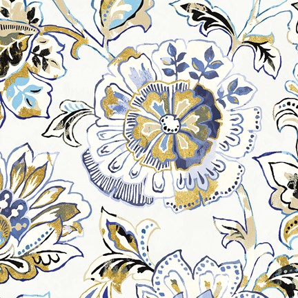 Framed Ceylon Gardens IV Black and Gold Print