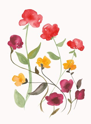 Framed Harriets Light Floral Element Print