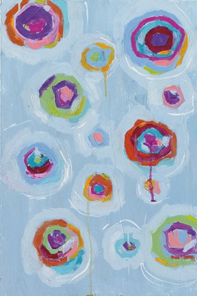 Framed Colorful Frolic I Print