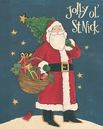 Framed Vintage St.Nick III Print
