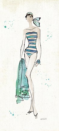 Framed Beach Divas V Print