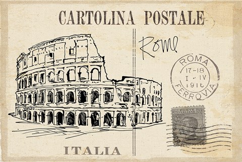 Framed Postcard Sketches III v2 Print