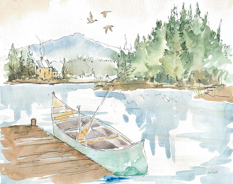 Framed Lakehouse I Print