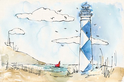 Framed Coastal Life VIII Print