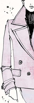 Framed Fashion Strokes V Pastel Print