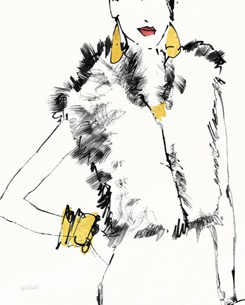 Framed Fashion Strokes IV no Splatter Print