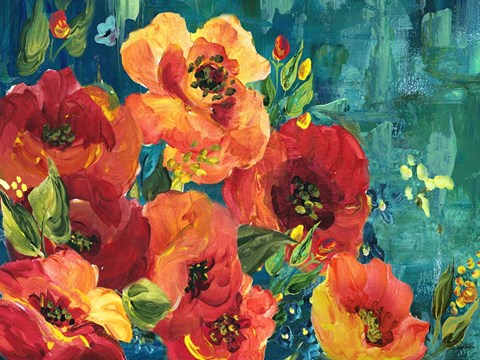 Framed Rainbow Garden Landscape Print