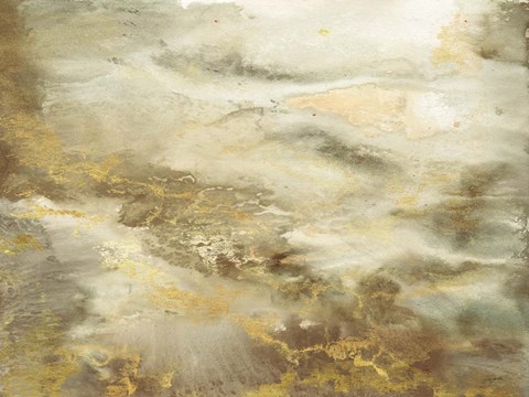 Framed Taupe Watercolor Abstract Print