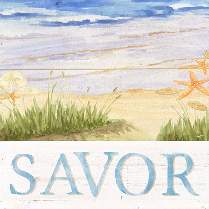 Framed Savor the Sea III Print