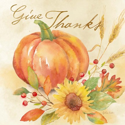 Framed Welcome Fall - Give Thanks Print