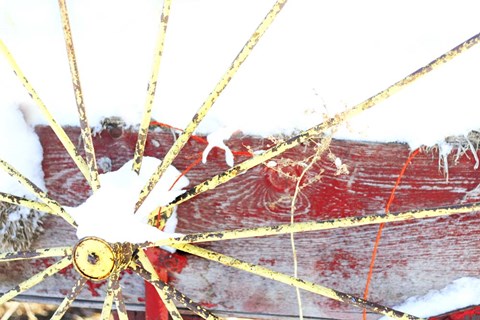 Framed Winter Wagon Print