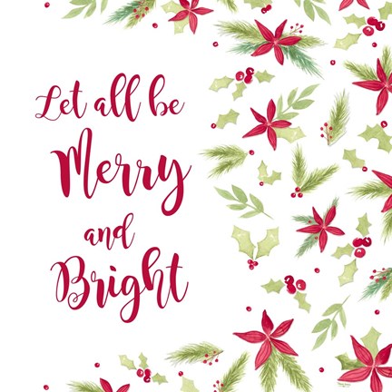 Framed Be Joyful Merry and Bright Print