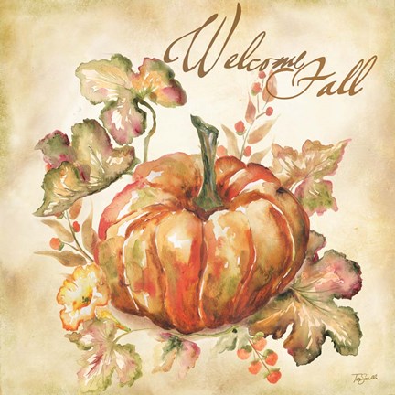 Framed Watercolor Harvest IV Print