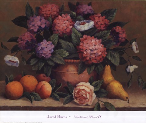 Framed Traditional Floral II Print