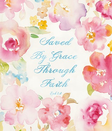 Framed Midsummer II Crop with Verse Print