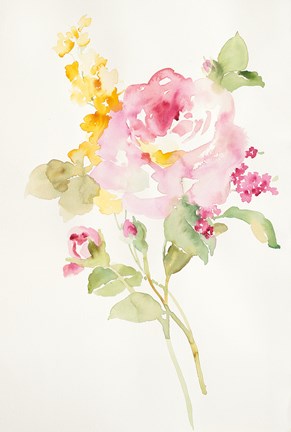 Framed Watercolor Element I Print