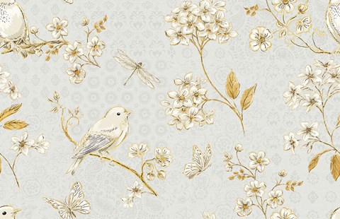 Framed Golden Garden II Print