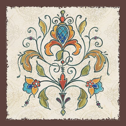 Framed Mediterranean Flair IV Print