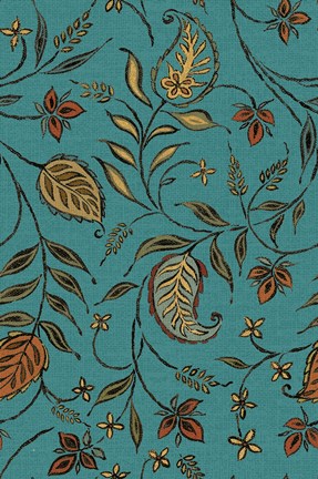 Framed Paisley Trail I Patterns Print