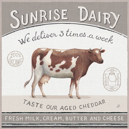 Framed Vintage Farm II Print