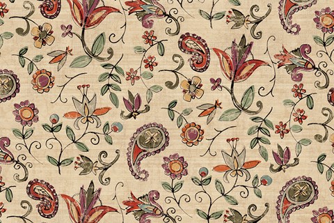 Framed Pretty Paisley I Print