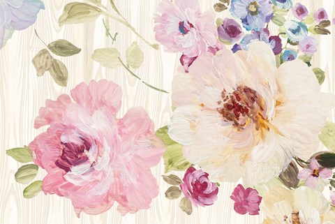 Framed Driftwood Garden I Print