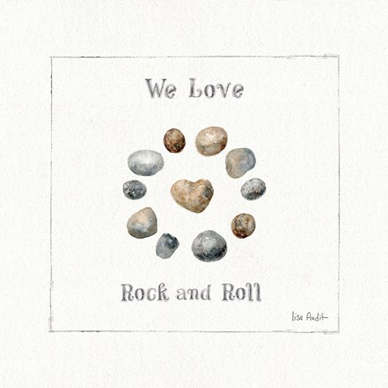 Framed Pebbles and Sandpipers VIII Print