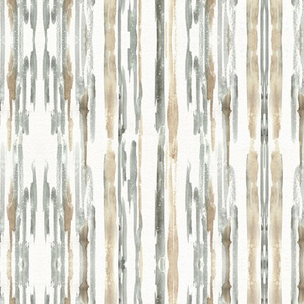 Framed Sand and Sea Gold Stripes Print