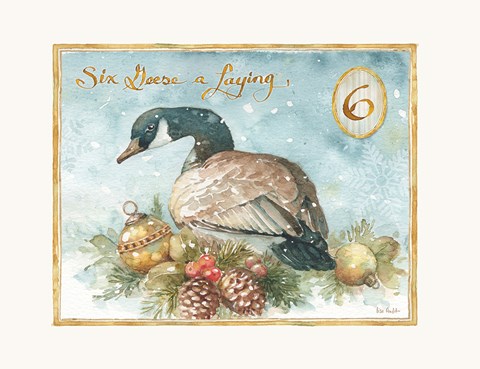 Framed 12 Days of Christmas VI Print