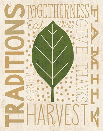 Framed Family Tree Leaf IV Print