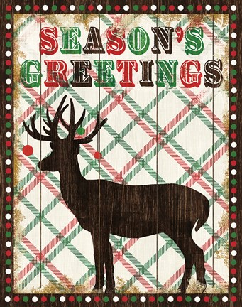 Framed Simple Living Holiday Seasons Greetings Print