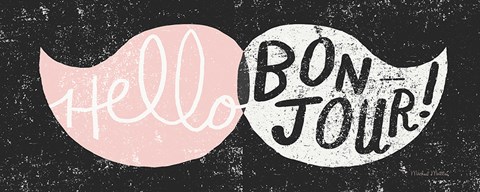 Framed Ridiculous Mustache Vintage Panel Black and Pink Print