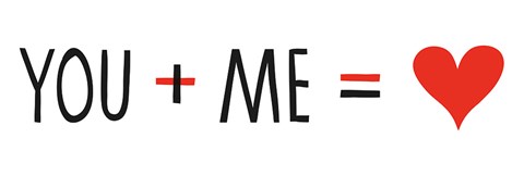 Framed Loving Sentiments You Me Panel Print