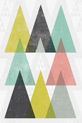 Framed Mod Triangles IV Print