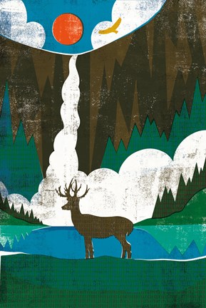 Framed Big Sky II No Words Print