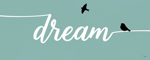 Framed Birds on Words III Print