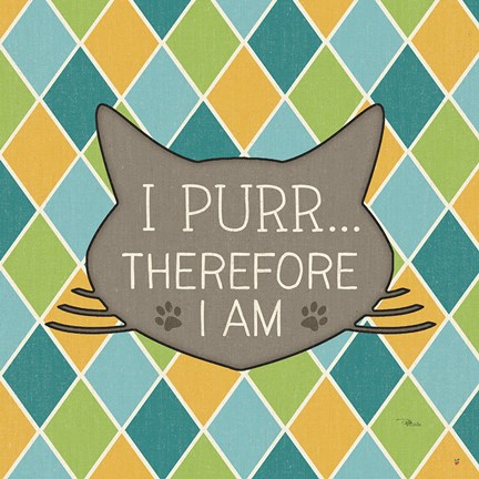 Framed Cat Sayin III Print