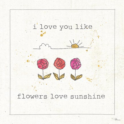 Framed Garden Notes V Print