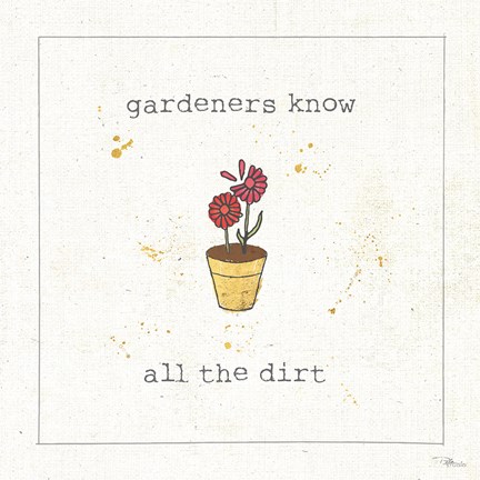 Framed Garden Notes VII Print