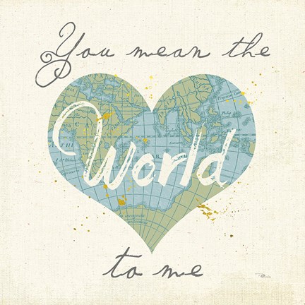 Framed Love Map I Print