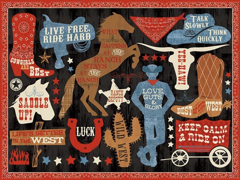 Framed Saddle Up I Print