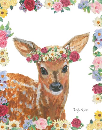 Framed Flower Friends III Print