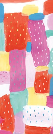 Framed Happy I Spots Crop Print