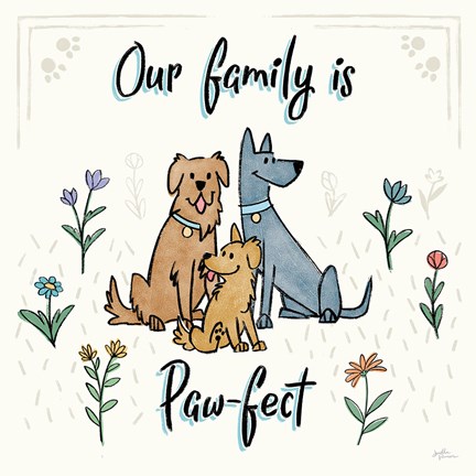 Framed Dogs in the Garden IV Print