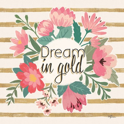 Framed Gorgeous III Pink no dots Print